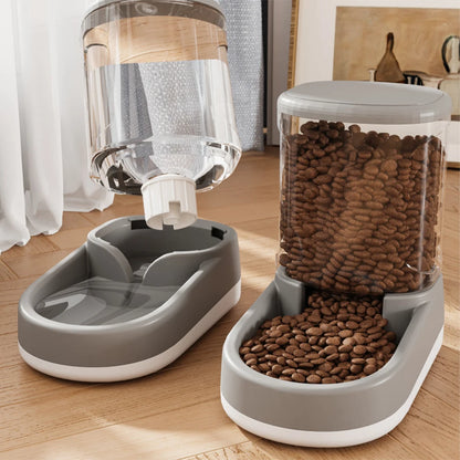 Automatic Dog Cat Feeder Water Dispenser, Large Capacity Cat Food Water Dispenser, Cat Food Containers, Easy Cleaning Pet