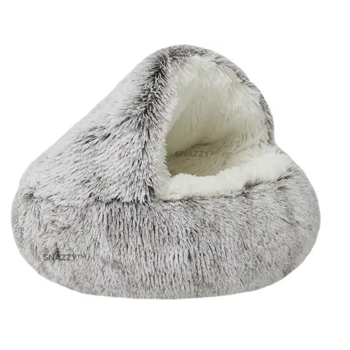 MeowHaven Cozy All in One Cat Winter-Pet Bed- Plush Round Cushion