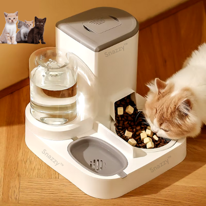 PawNourish Automatic Pet-Cat Feeder and Water Dispenser with Large Capacity