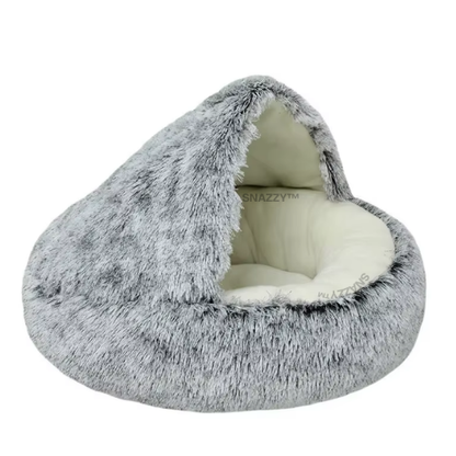 MeowHaven Cozy All in One Cat Winter-Pet Bed- Plush Round Cushion