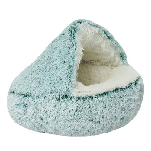 MeowHaven Cozy All in One Cat Winter-Pet Bed- Plush Round Cushion