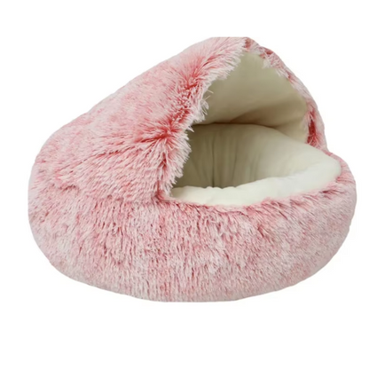 MeowHaven Cozy All in One Cat Winter-Pet Bed- Plush Round Cushion