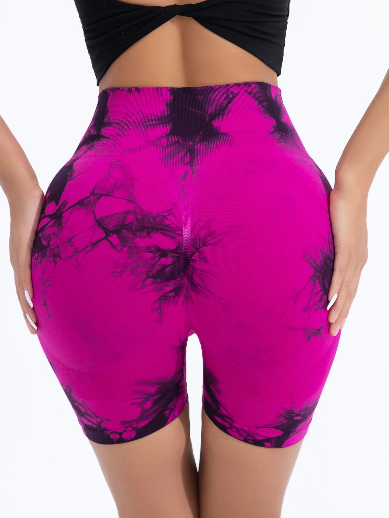 ZENITHIA™ High-Waisted Women's Tie-Dye Seamless Workout Shorts