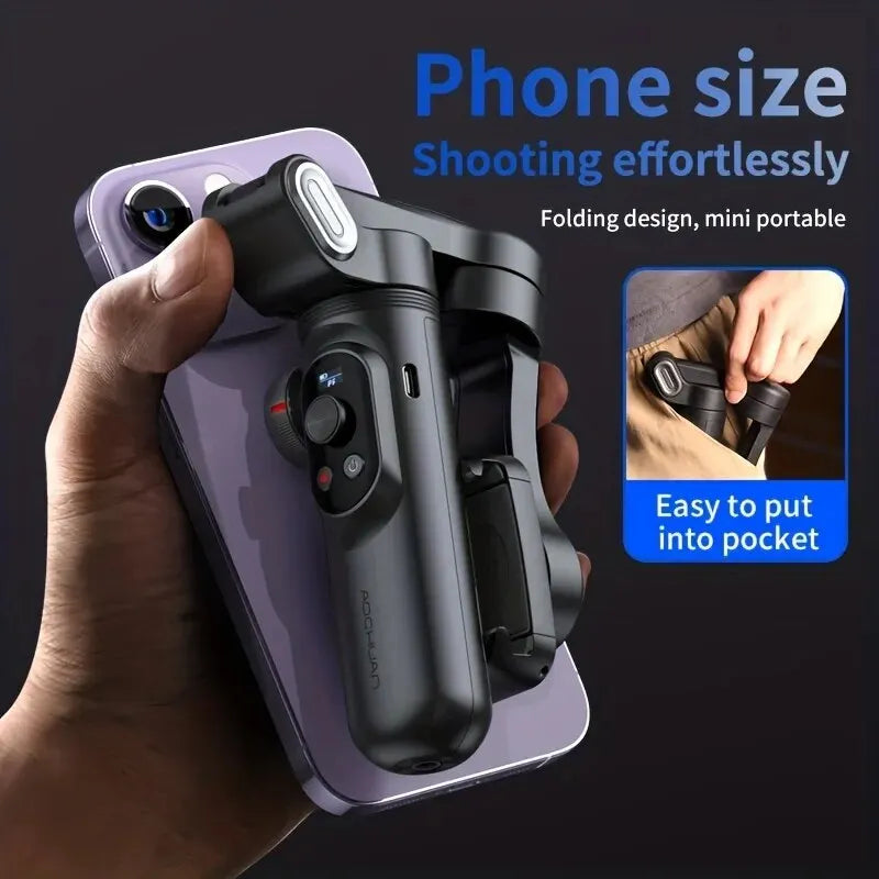 Foldable  Anti-Shake Video and Vlog Stabilizer for All Smart Phones Handheld 3-Axis